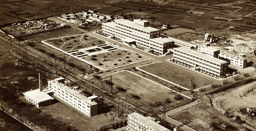1号間竣工直後の本学キャンパス